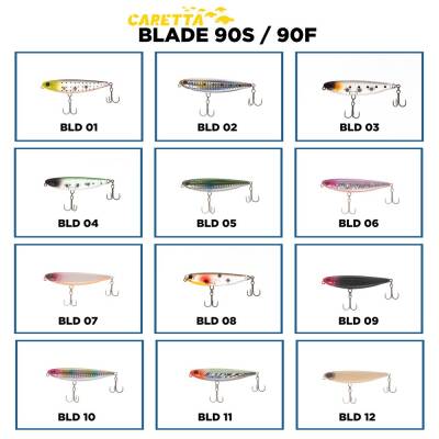 Caretta Blade 90 S 90mm 16gr Sinking Maket Yem