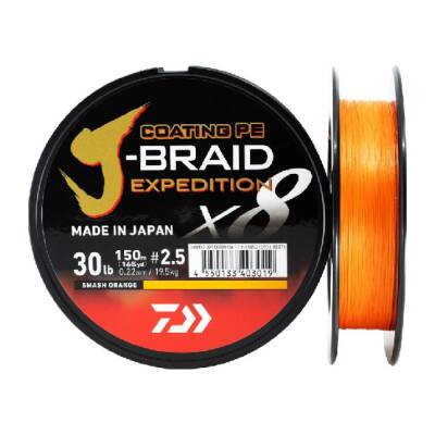 Daiwa JBraid Expedition 8B 150m Smash Orange İp Misina - 2