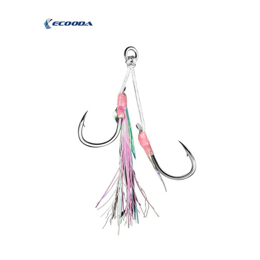 Ecooda Pink Style Light Jigging Double Hooks Assist İğne - 1