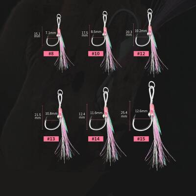 Ecooda Pink Style Light Jigging Double Hooks Assist İğne - 5