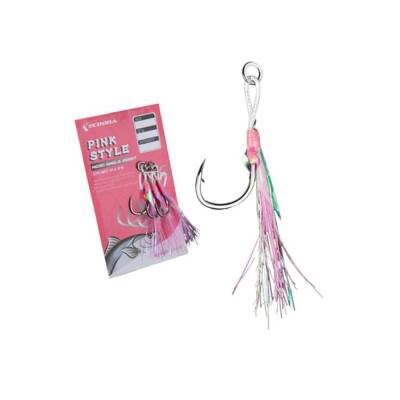 Ecooda Pink Style Light Jigging Single Hooks Assist İğne