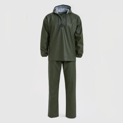Foçalı Balıkçı Yağmurluk Alt Üst Takım Haki
