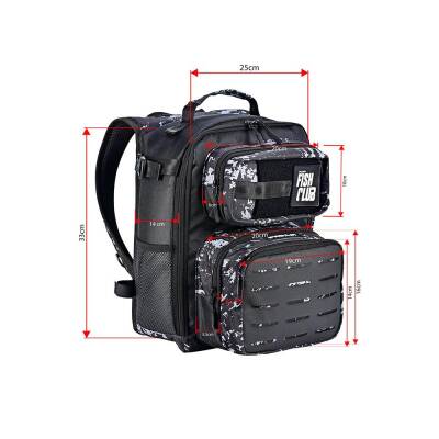 Fujin ProAji Back Pack Black Camo Balıkçı Sırt Çantası - 6