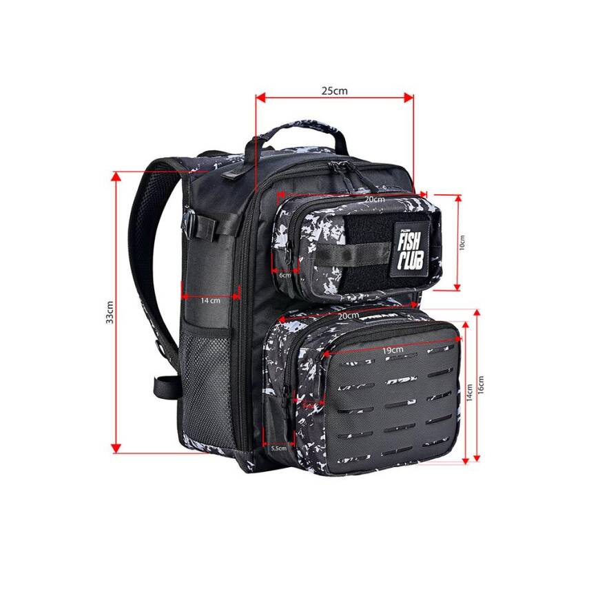Fujin ProAji Back Pack Black Camo Balıkçı Sırt Çantası - 6