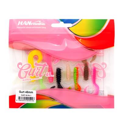 Hanfish Gurt 4.5cm LRF Silikon Yem Karışık Renk Paketi - Mix 1