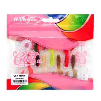 Hanfish Gurt 4.5cm LRF Silikon Yem Karışık Renk Paketi - Mix 2 - 1
