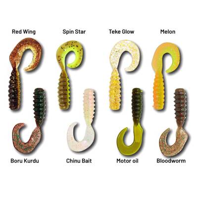 Hanfish Gurt 6cm LRF Silikon Yem Karışık Renk Paketi - Mix 1 - 2