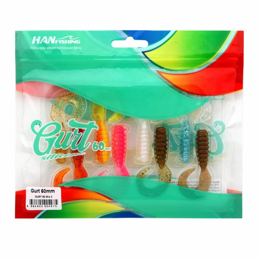 Hanfish Gurt 6cm LRF Silikon Yem Karışık Renk Paketi - Mix 2 - 1
