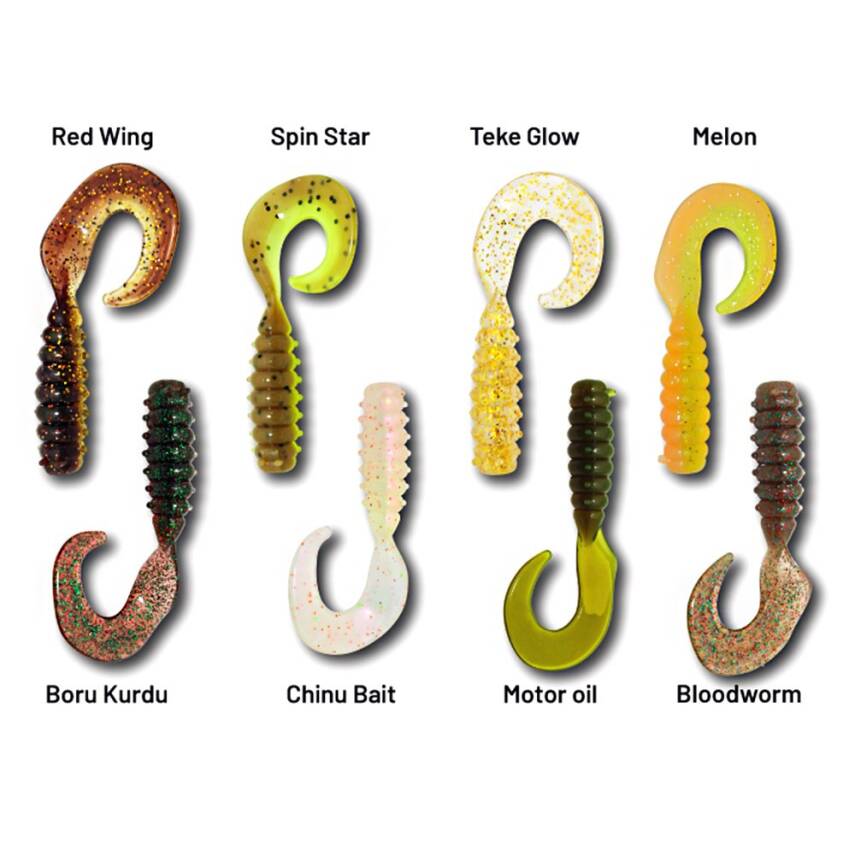 Hanfish Gurt 7cm LRF Silikon Yem Karışık Renk Paketi - Mix 1 - 2