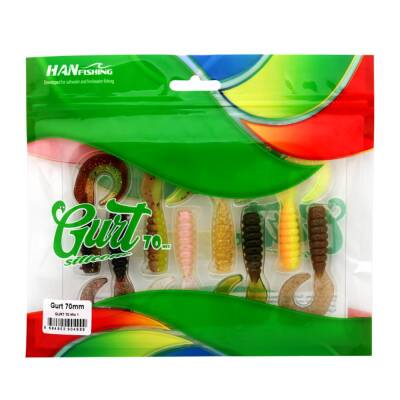 Hanfish Gurt 7cm LRF Silikon Yem Karışık Renk Paketi - Mix 1