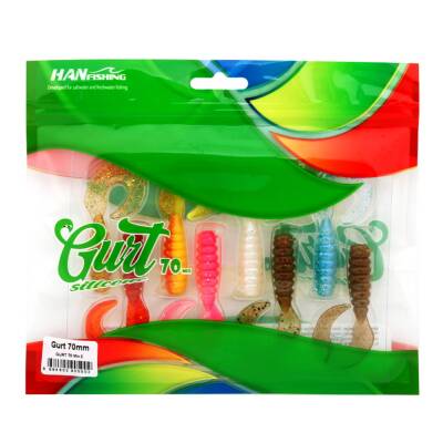 Hanfish Gurt 7cm LRF Silikon Yem Karışık Renk Paketi - Mix 2