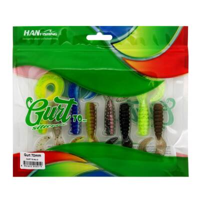 Hanfish Gurt 7cm LRF Silikon Yem Karışık Renk Paketi - Mix 3
