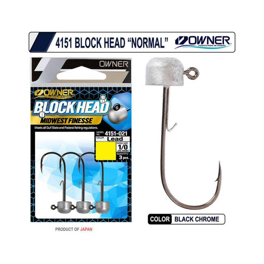 Owner 4151 Block Head Lrf Jighead - 1,8gr - 1