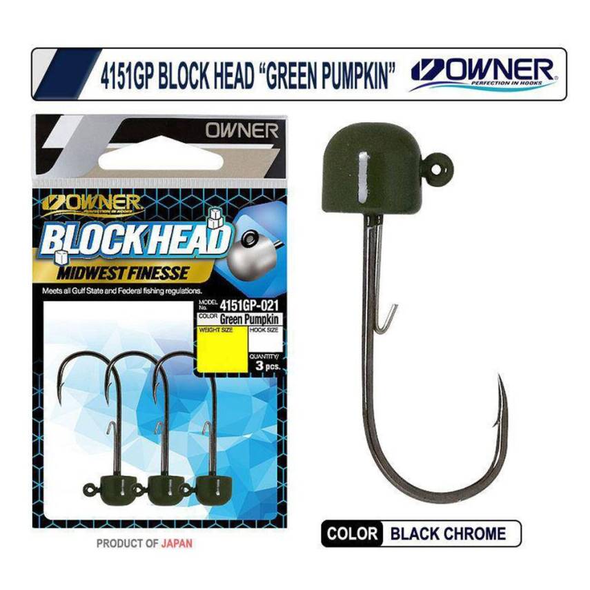 Owner 4151 GP Block Head Lrf Jighead - 1,8gr - 1
