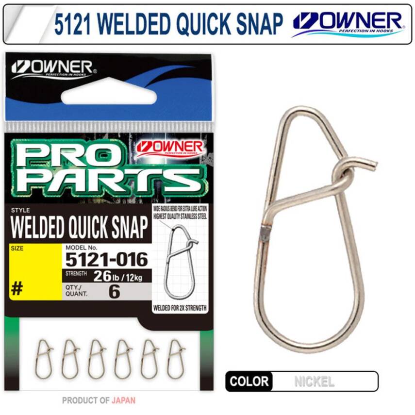 Owner 5121 Welded Quick Snap Spin ve Lrf Klipsi - 1