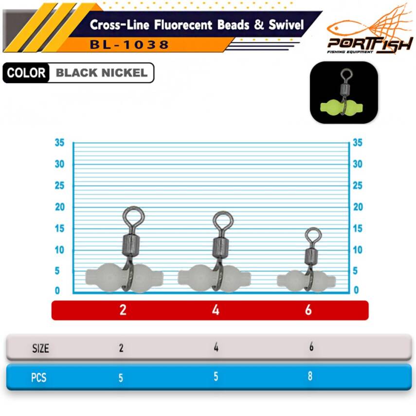 Portfish BL-1038 Üçlü Fosforlu Gezer Fırdöndü - 2