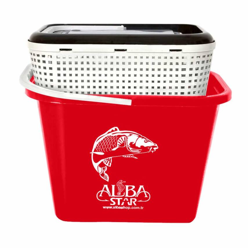 Albastar Sepetli Balıkçı Kovası - Kırmızı - 1