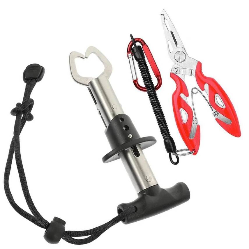 Bauer Balıkçı Aksesuar Seti Paslanmaz Pense ve Balık Tutucu Fish Grip - 1