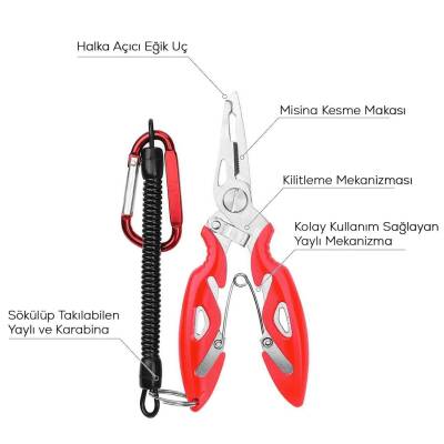 Bauer Balıkçı Aksesuar Seti Paslanmaz Pense ve Balık Tutucu Fish Grip - 2