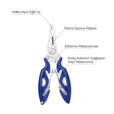 Bauer Balıkçı Pensesi - Lacivert (Kitlenebilir Model) - 3