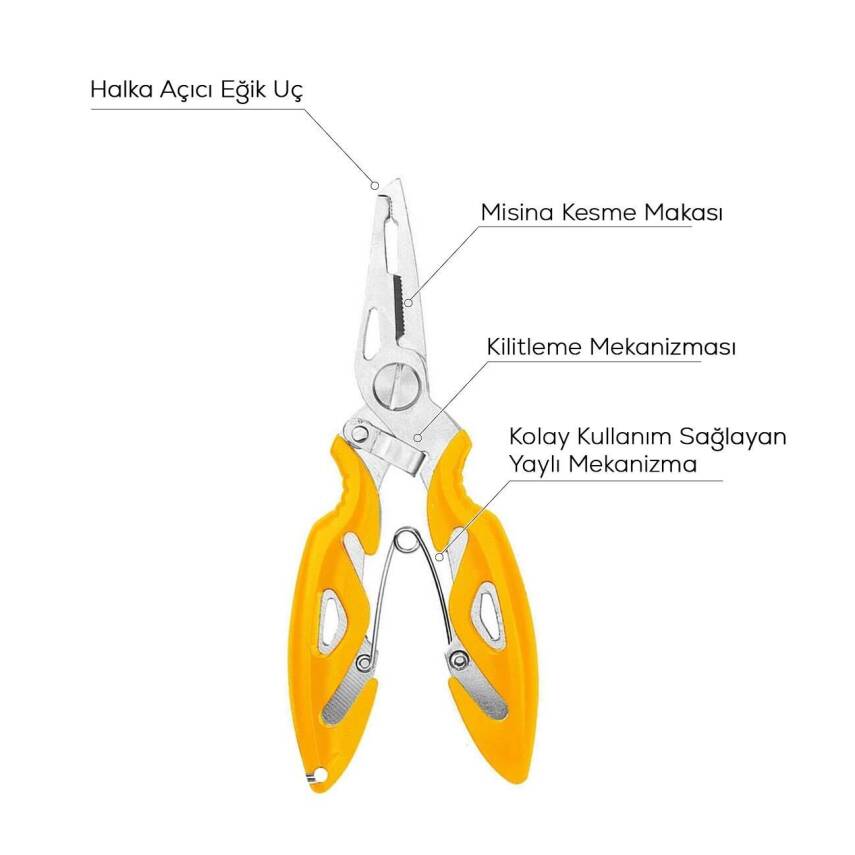 Bauer Balıkçı Pensesi - Sarı (Kitlenebilir Model) - 3