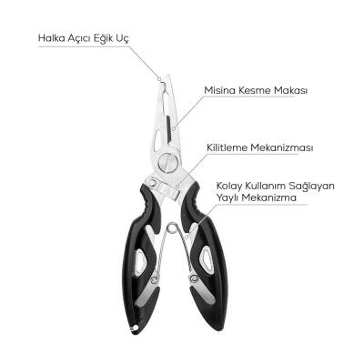 Bauer Balıkçı Pensesi - Siyah (Kitlenebilir Model) - 2