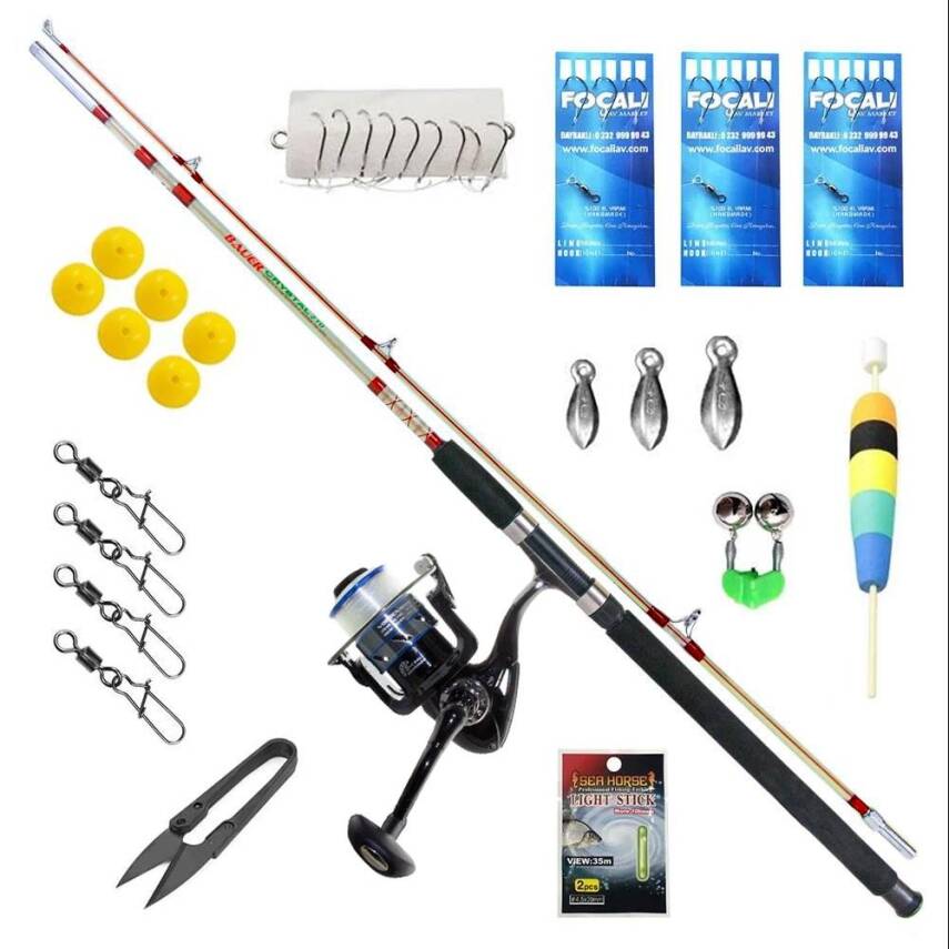 Bauer Tam Takım Tekne Bot Olta Seti - Bauer Crystal 150cm Vortex 6000 - 1