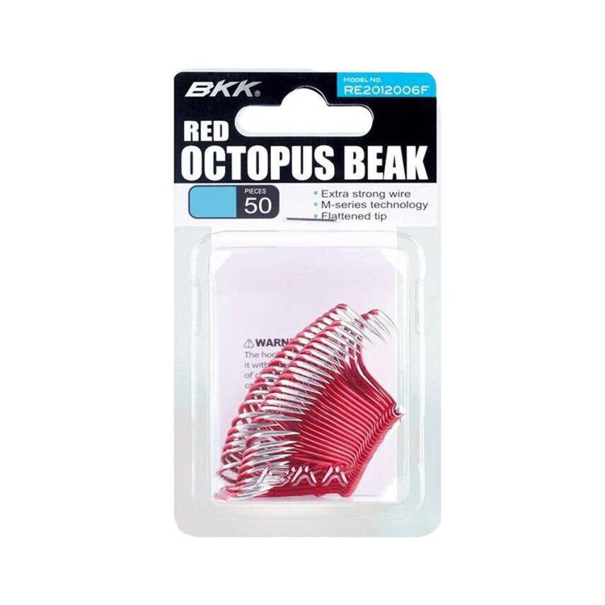 BKK Red Octopus Beak (50 Adet) Olta İğnesi - 3