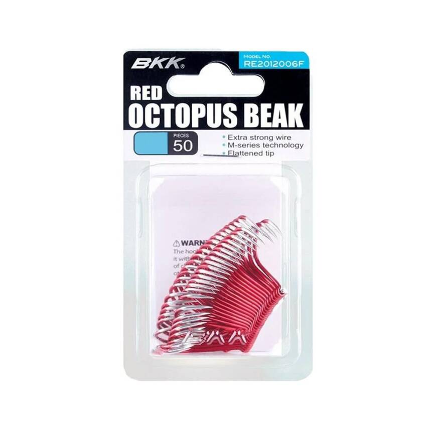 BKK Red Octopus Beak (50 Adet) Olta İğnesi - 3