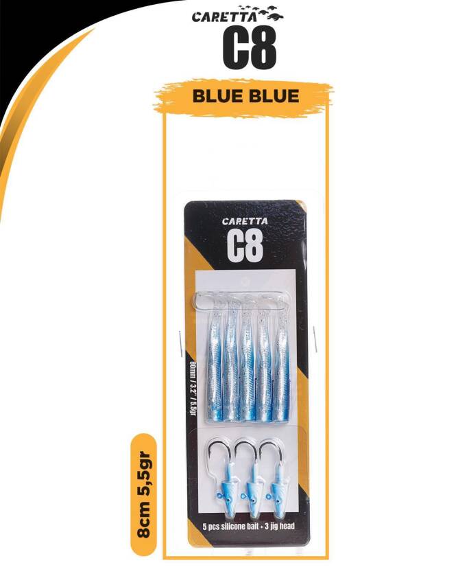 Caretta C8 8cm 5.5gr Lrf Silikon Yem   - 3