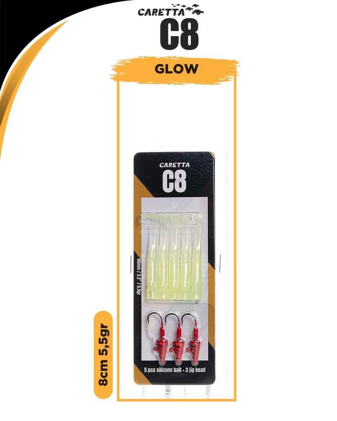 Caretta C8 8cm 5.5gr Lrf Silikon Yem   - 6