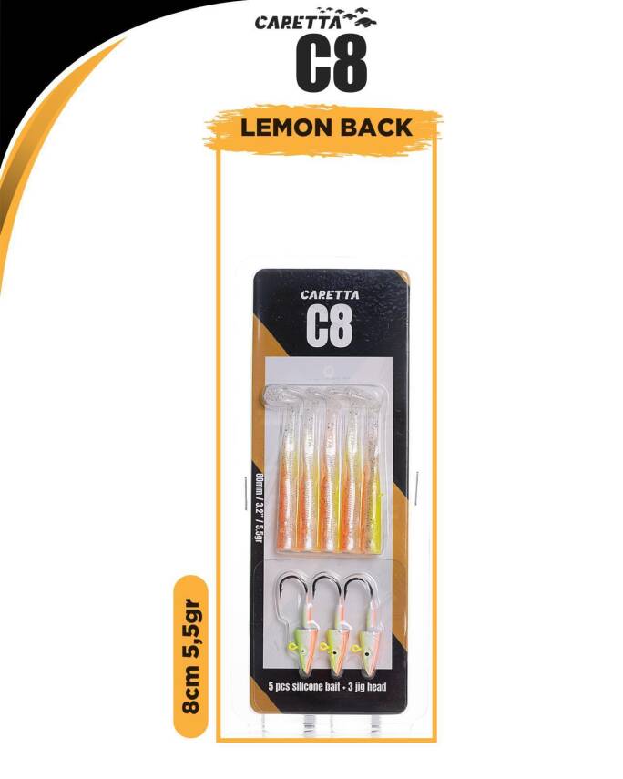 Caretta C8 8cm 5.5gr Lrf Silikon Yem   - 8