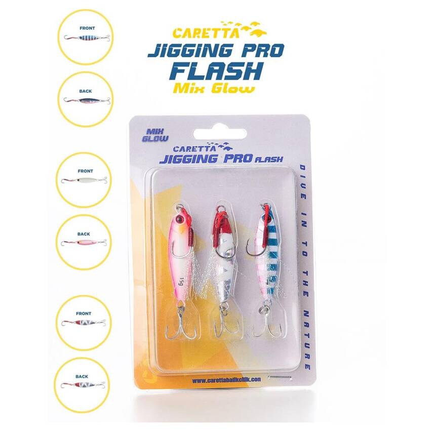 Caretta Jigging Pro Flash Mix Glow Jig Yem - 2