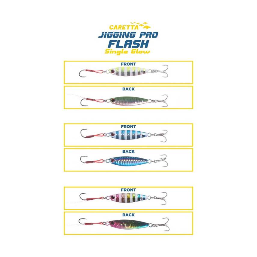 Caretta Jigging Pro Flash Single Glow Jig Yem - 1