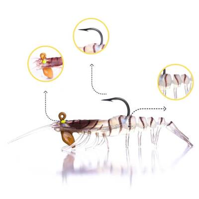 Caretta Sakura Shrimp 76mm 6,5gr Silikon Karides - 4