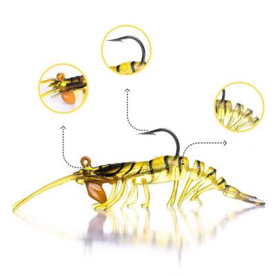 Caretta Sakura Shrimp 76mm 6,5gr Silikon Karides - 5