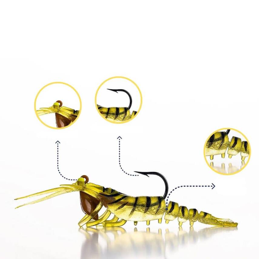 Caretta Sakura Shrimp Chibi 50mm 3,7gr Silikon Karides - 5