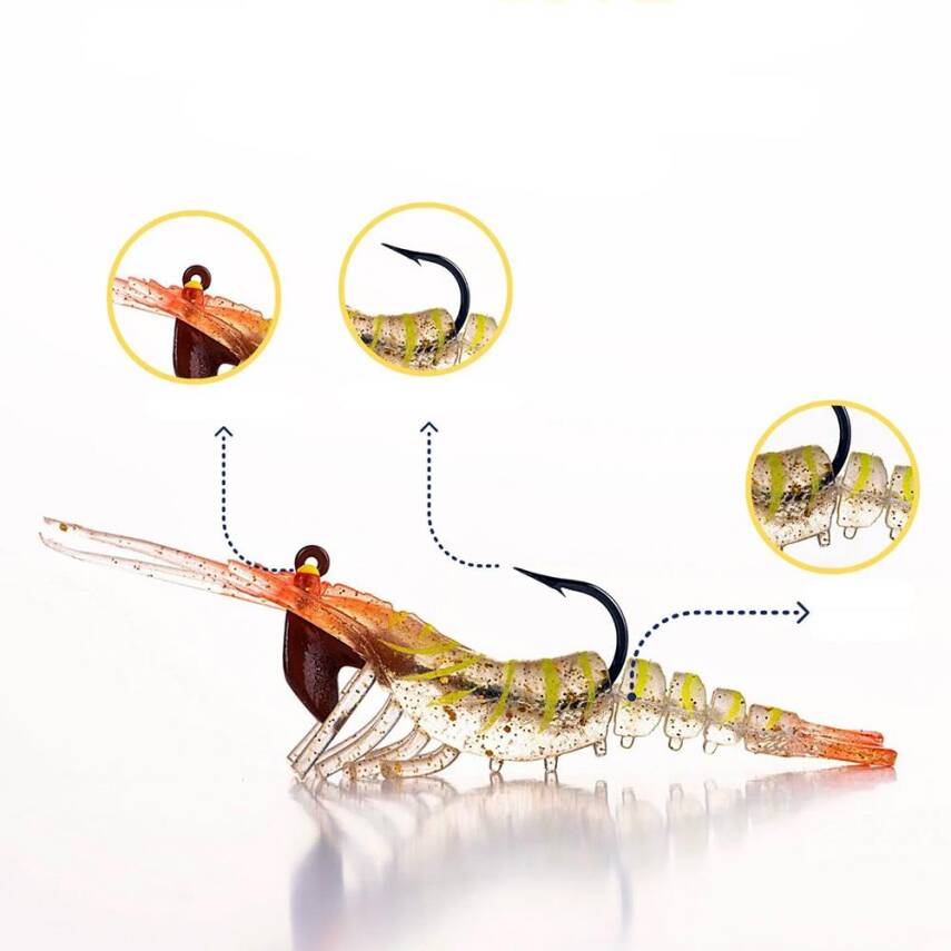 Caretta Sakura Shrimp Chibi 50mm 3,7gr Silikon Karides - 7