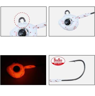 Daiwa Gekkabijin SW Light SS Red Glow Jighead  - 3