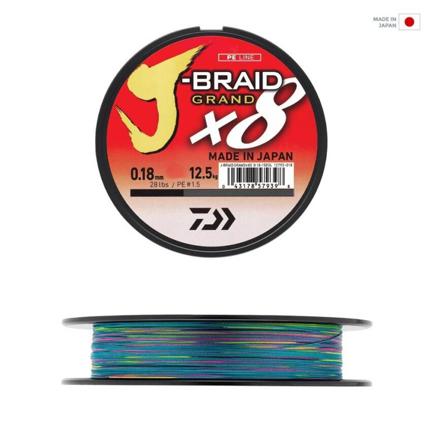 Daiwa J-Braid Grand 8B 300m Multicolor İp Misina - 1