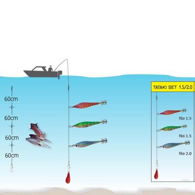 DTD Tataki Set Üçlü Hazır Kalamar Zoka Bedeni 1.5/2.0 - 2