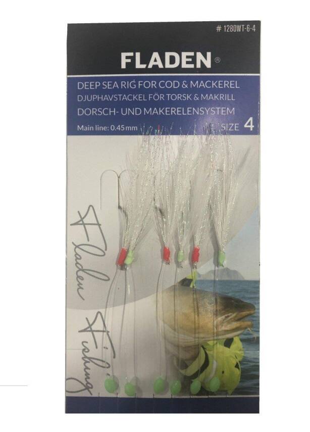 Fladen Beyaz Tüylü Çapari 6 Köstek - 1