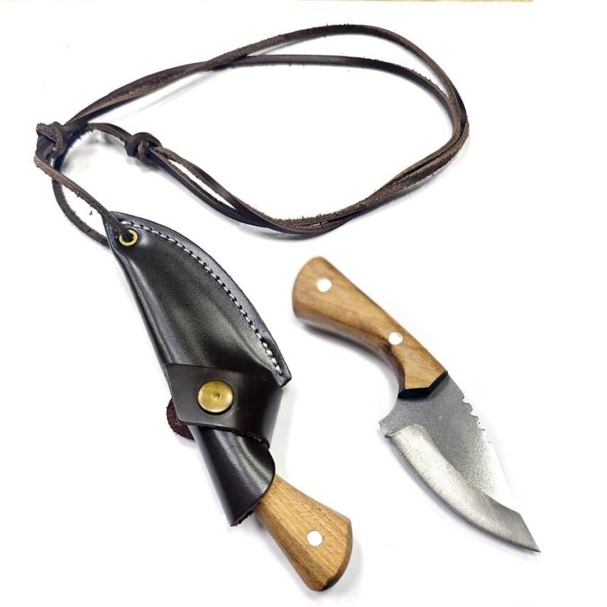 Foçalı 2202 Yatağan El Yapımı 13cm Ceviz Kolye Bıçak Av Kamp Bıçağı - 1