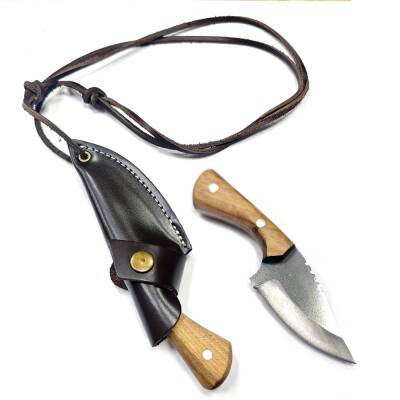 Foçalı 2202 Yatağan El Yapımı 13cm Ceviz Kolye Bıçak Av Kamp Bıçağı