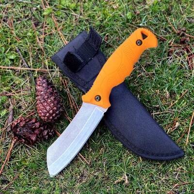 Foçalı 9001 Yatağan El Yapımı 23cm Av Kamp Bıçağı - Sarı - 1