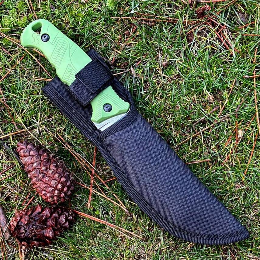 Foçalı 9001 Yatağan El Yapımı 23cm Av Kamp Bıçağı - Yeşil - 3