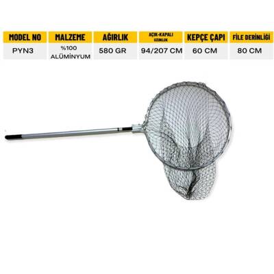 Foçalı Alüminyum Katlanır Kepçe Yuvarlak-P3