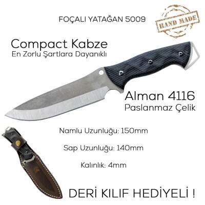 Foçalı 5009 Yatağan El Yapımı 29cm Kompakt Av Kamp Bıçağı - 3