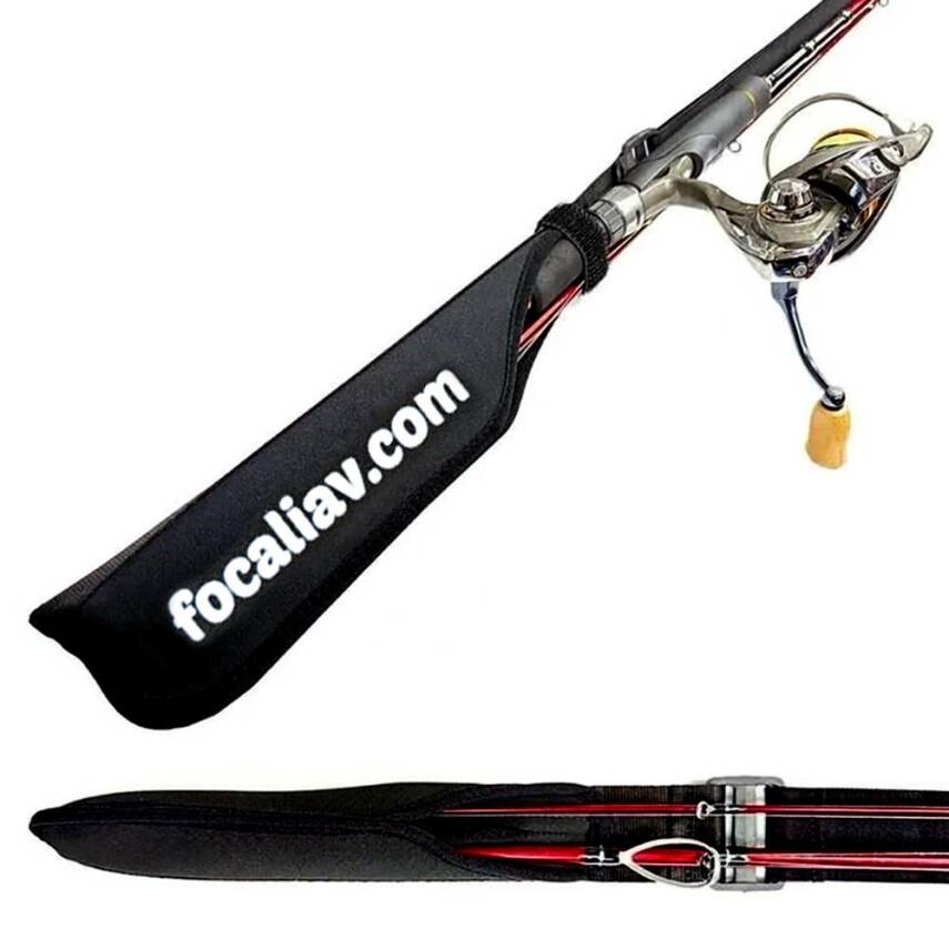 Foçalı Neopren Ayarlanabilir Lastikli Kamış Koruma Kılıfı - Surf ve Shore Jigging - 2