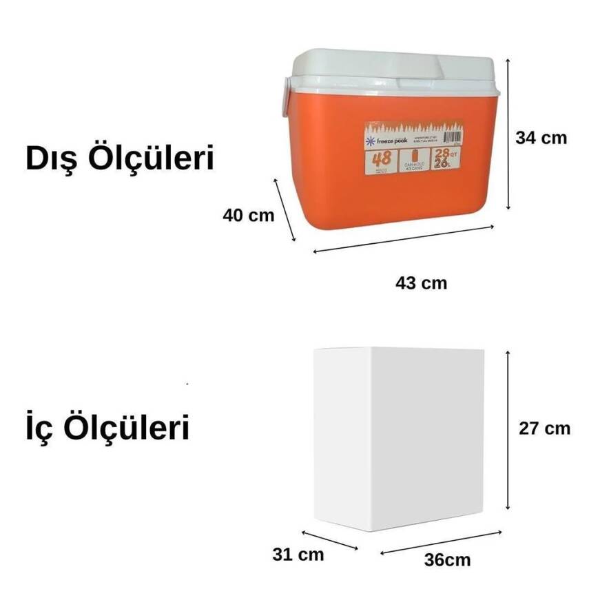 Freeze Peak Adventure 28 QT Buzluk 26 Litre - Turuncu - 3